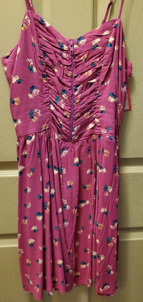 Purple floral dress